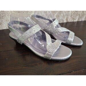 NWOB Karen Scott Elinna Womens Faux Leather Dressy Strappy Sandals/Sz. 9.5M